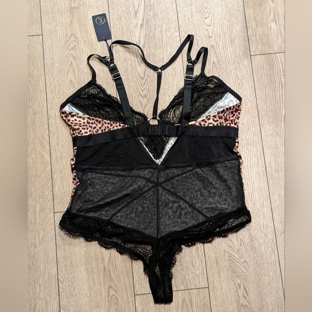 City Chic Fox & Royal Bodysuit Lingerie Womens Plus M 18 2X Animal Print NEW NWT - Picture 3 of 3